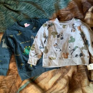 Boys' Dinosaur and Mickey Mouse Sweatshirts